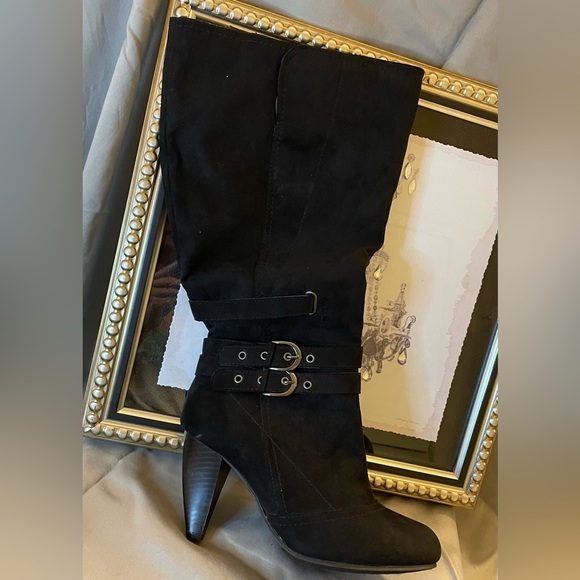 Lane Bryant Shoes - Lane Bryant Boot NWT, Black Suede, Size 9 Wide Calf/Width
